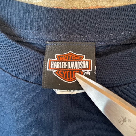 Harley Davidson T Shirt XL St. Kitts Blackbeards Revenge Biker Pirate Flames - Picture 3 of 9